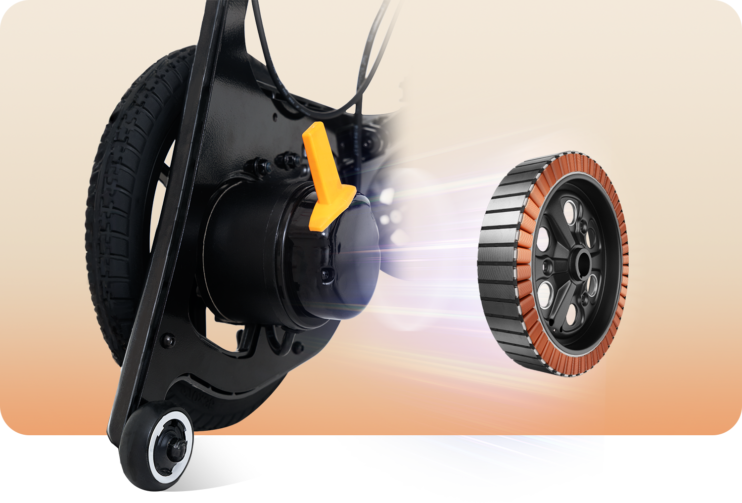 High-torque brushless motor.