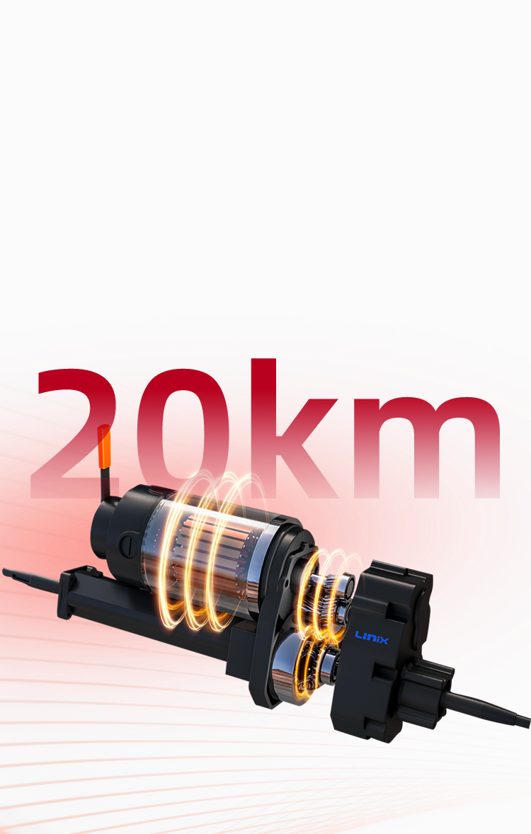 Long range on a single charge.