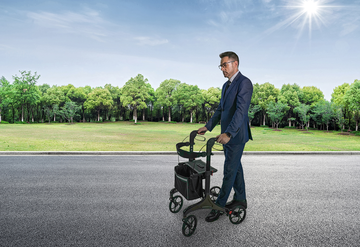 Assisted walking, steady to the core.