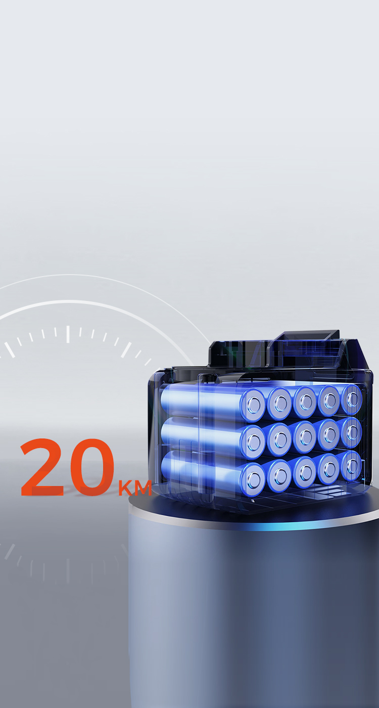 <span>Dual battery configuration, twice the range.</span><br>Long-lasting power, for journeys that change.